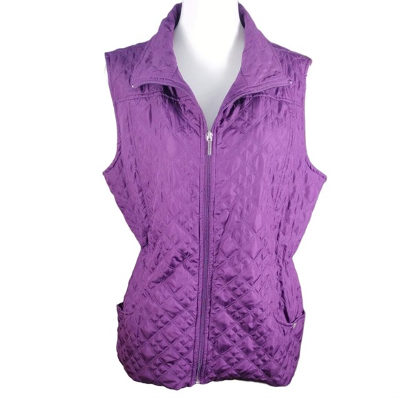 Great Northwest Indigo Jackets & Blazers - Great NW Indigo Women's XL Purple Quilted Vest